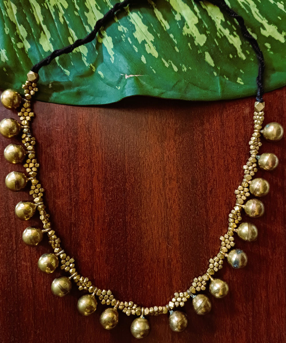Handcrafted dokra beads necklace