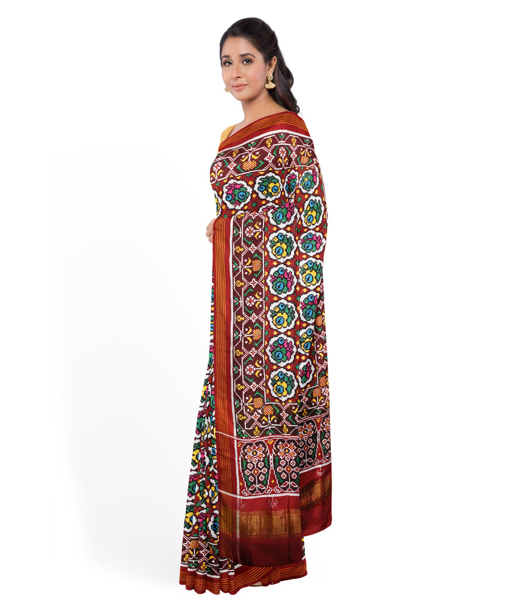 Multicolour silk handloom patola saree