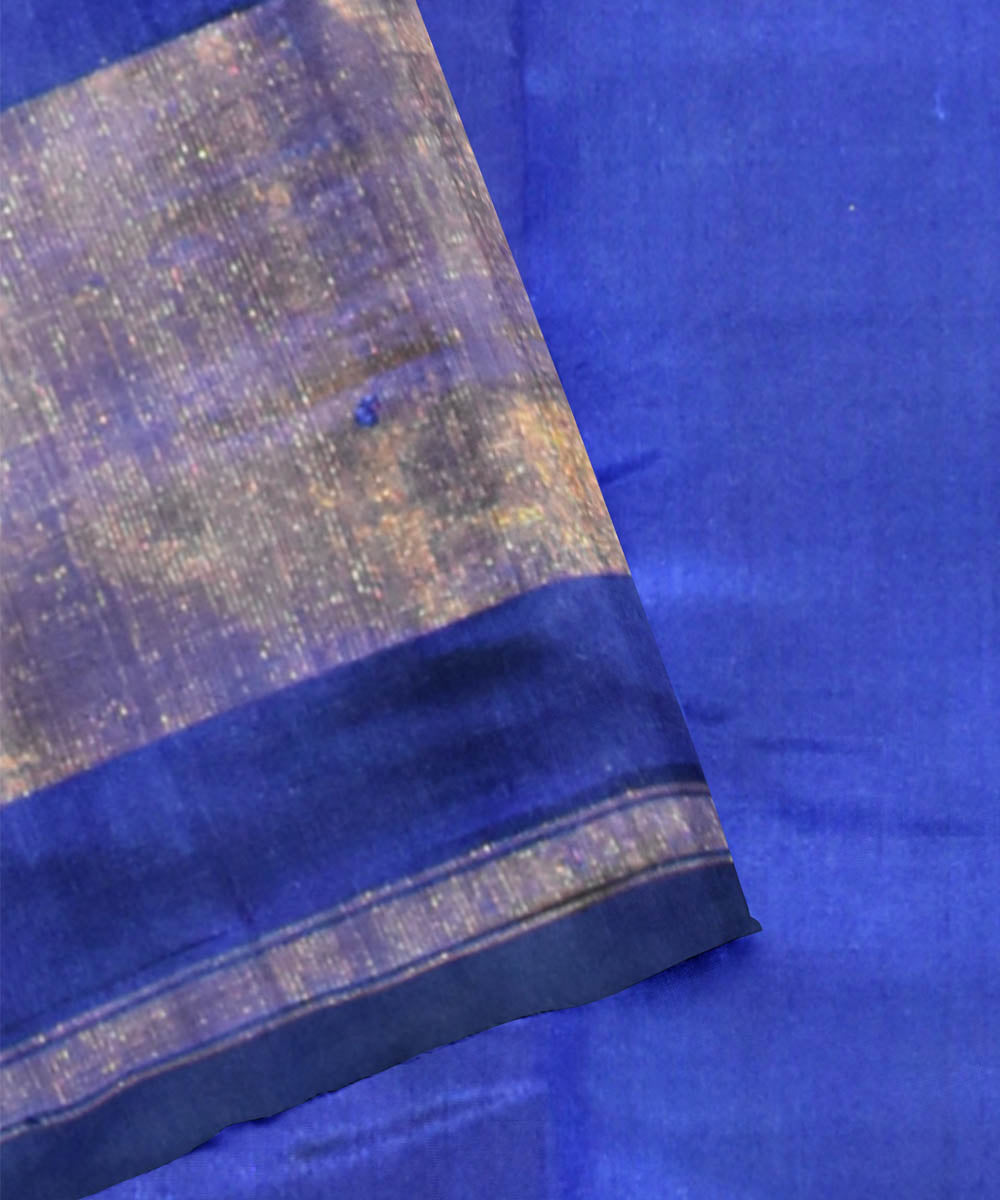 Navy blue silk handloom patola saree