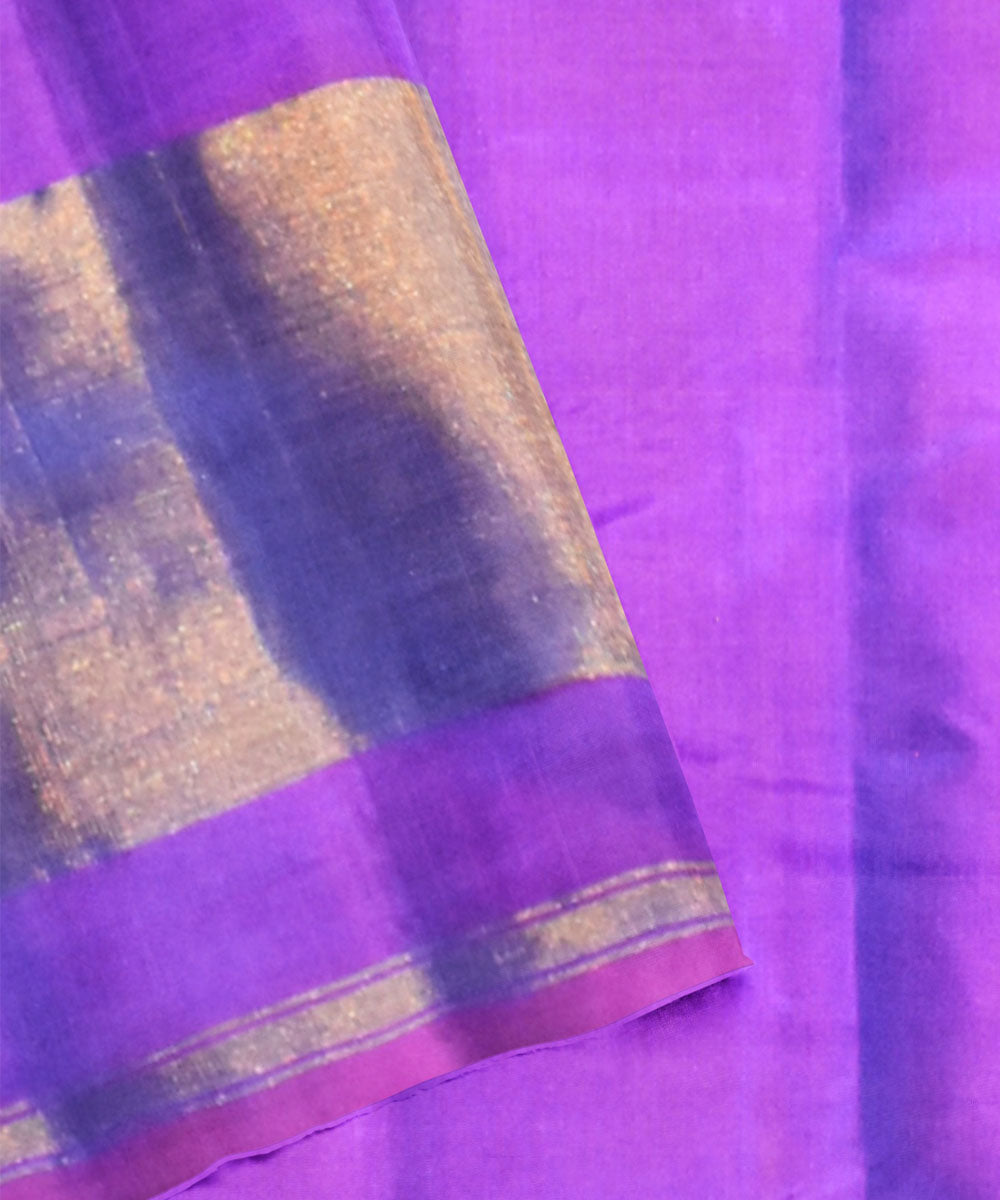 Lavender silk handloom patola saree