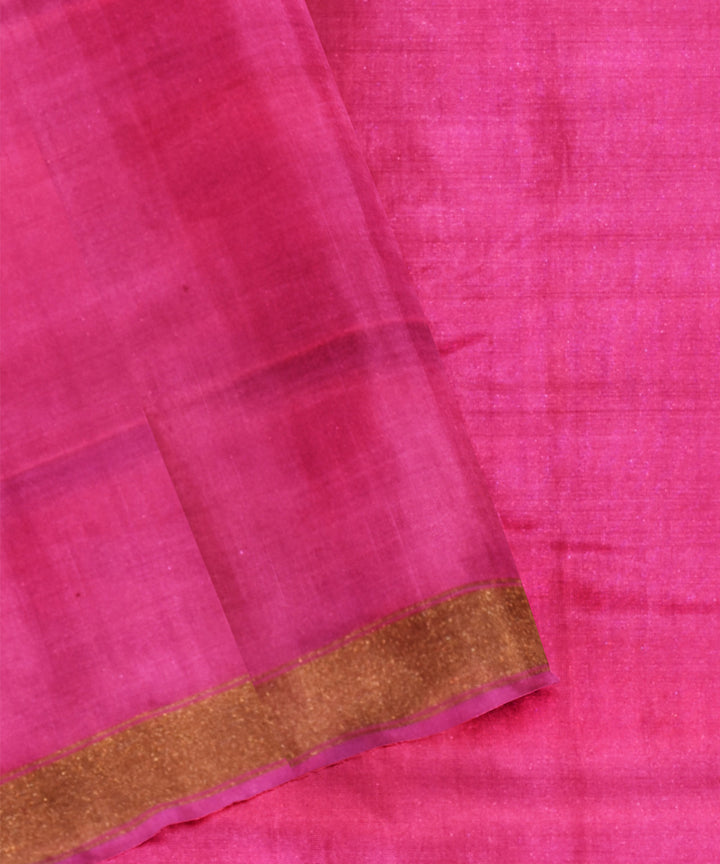 Pink silk handloom patola saree