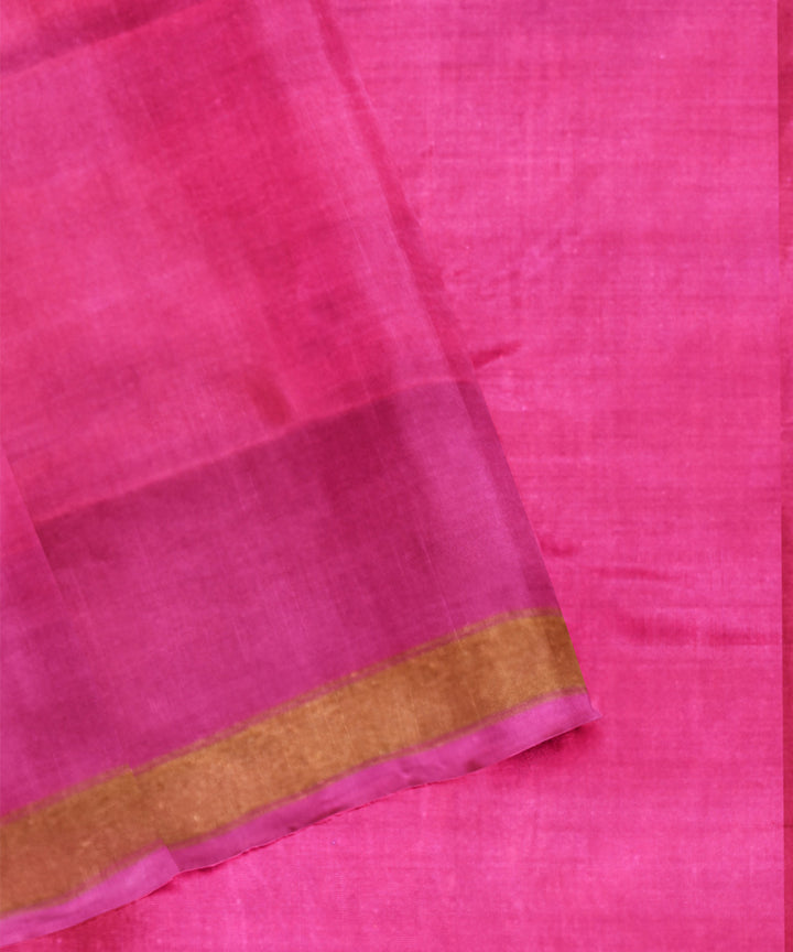 Pink handloom silk patola saree