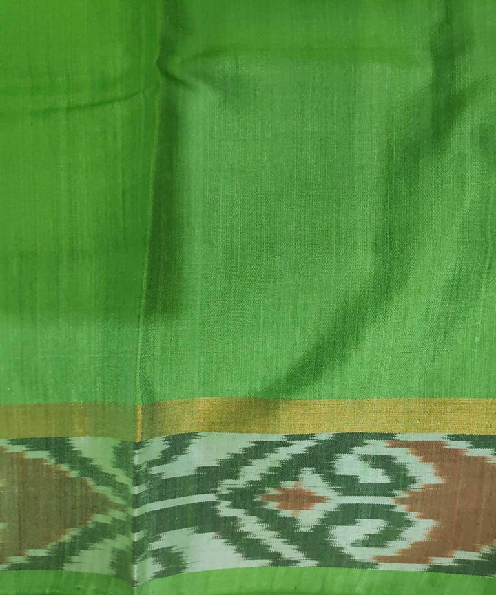 Rani pink with green handwoven gadwal silk saree
