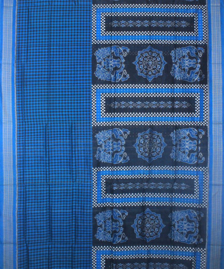 Sambalpuri Cotton Handloom Saree in all Blue