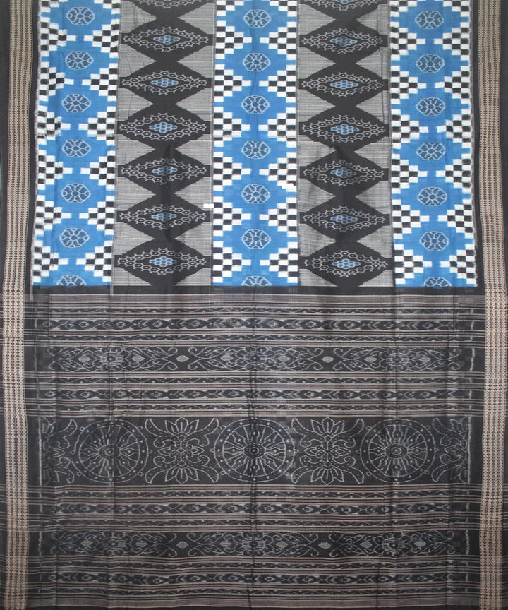 Blue Black Handloom Pasapalli Cotton Saree