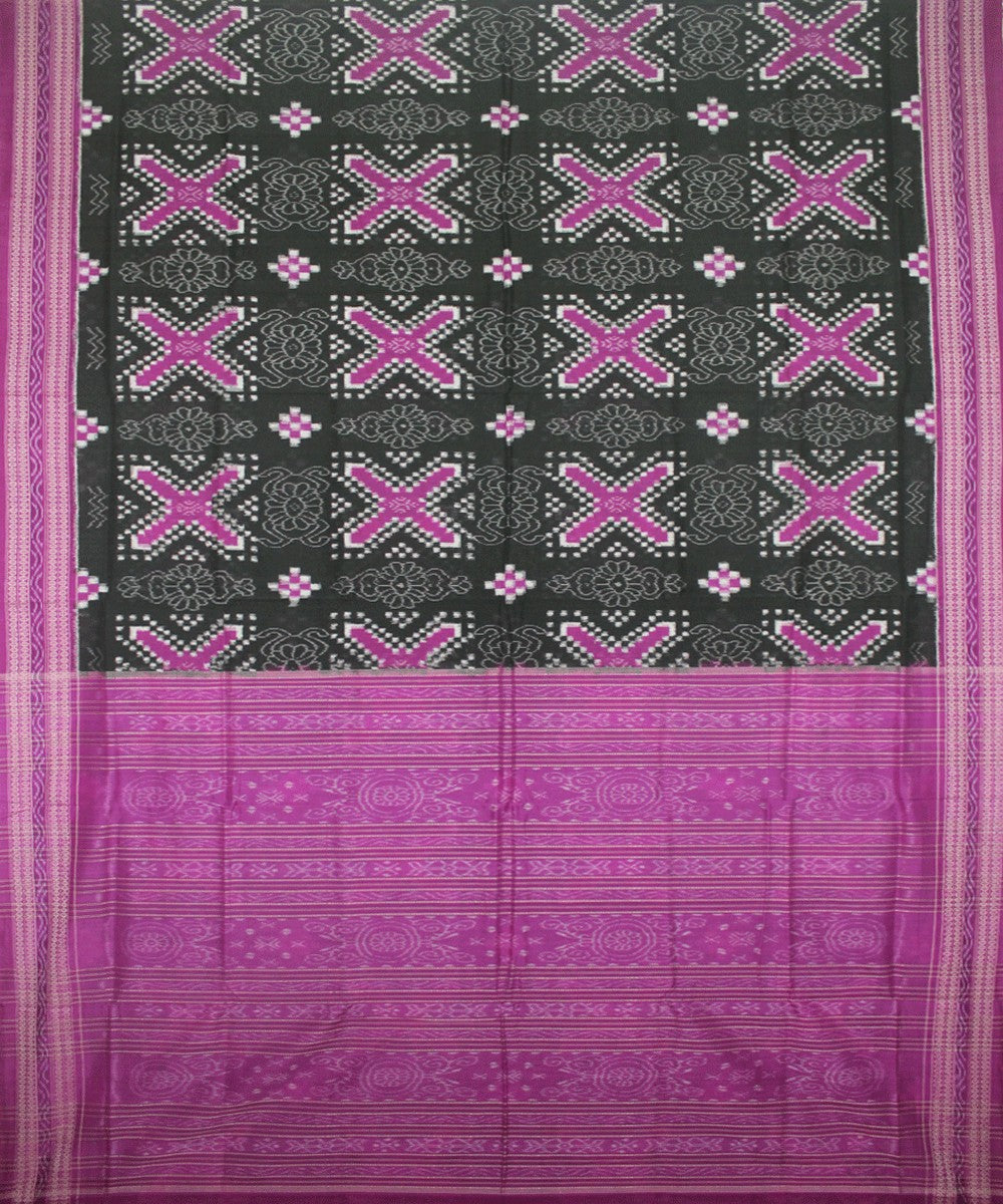Black Purple Handloom Pasapalli Cotton Saree