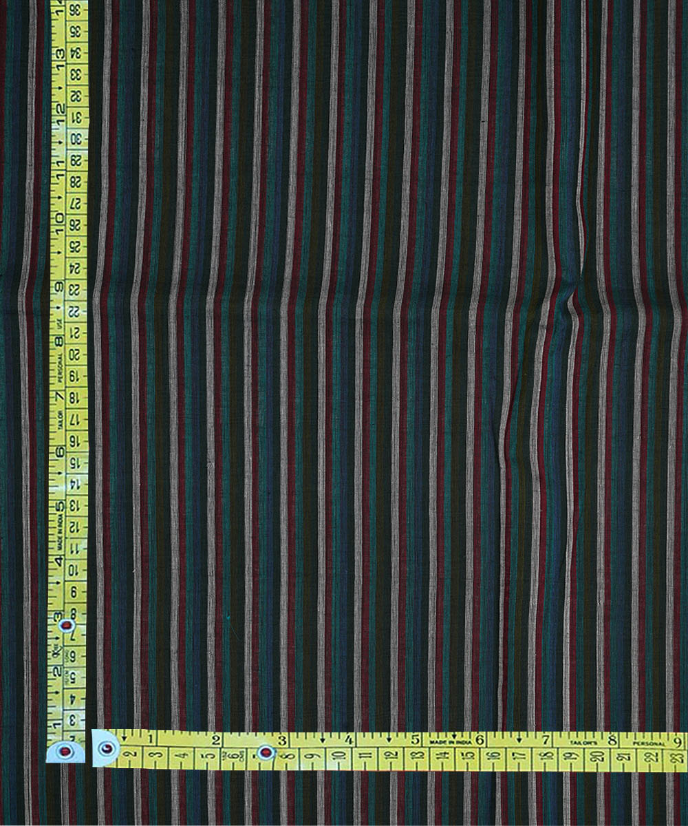 2.5m Multicolour handwoven stripe cotton mangalagiri kurta material
