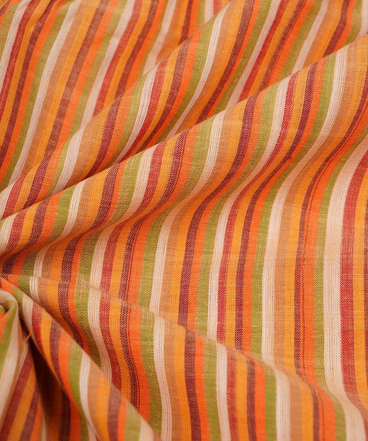 1.4m Multicolor handwoven stripe cotton mangalagiri kurta material