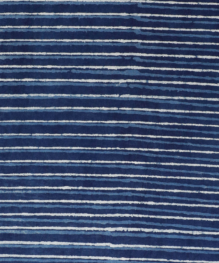 2.5 m Indigo blue hand block print cotton kurta material