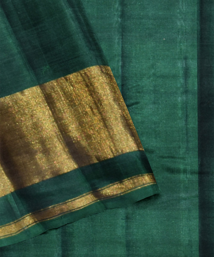 Dark green silk handwoven patola saree