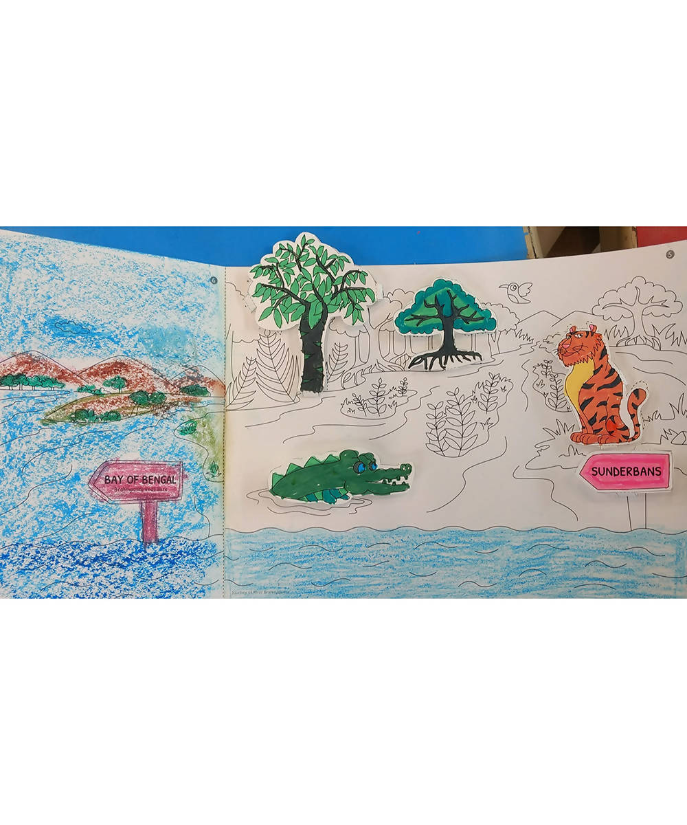 Colouring Kit Learning Activity about Rivers Of India (Brahmaputra)