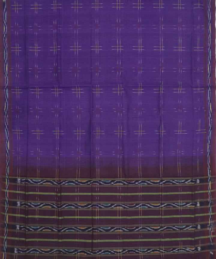 Lavender handwoven tie dye cotton rajahmundry saree