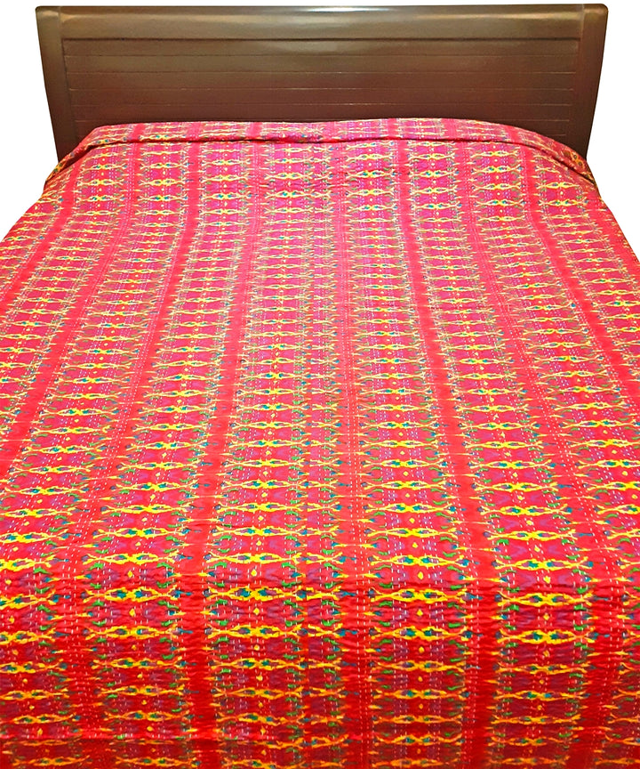 kantha work double layered premium cotton bedcover (Double Bed)