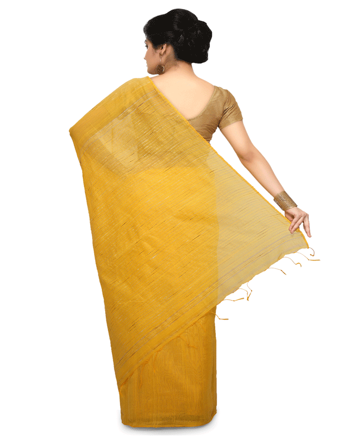 Bengal Yellow Handwoven Saree