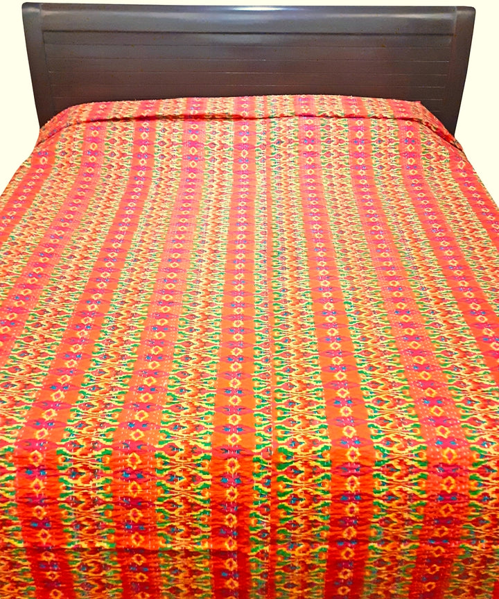 Kantha work double layered premium cotton bedcover (Double Bed)