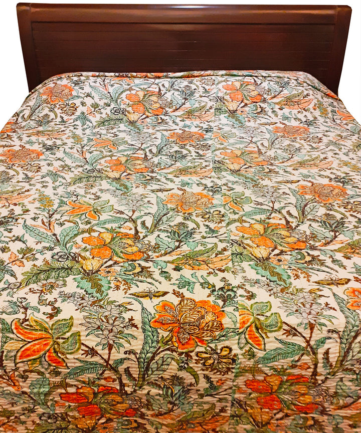 Kantha work double layered cotton bed cover (Double Bed)