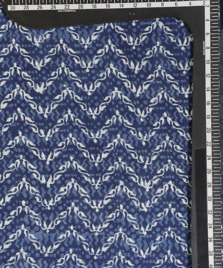 2.5 m Indigo blue handblock print cotton kurta material