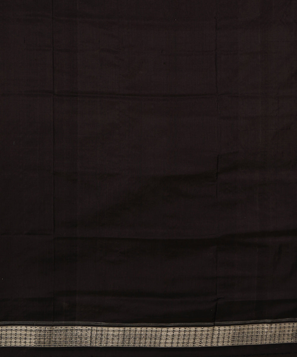 Brown black silk handloom sambalpuri saree
