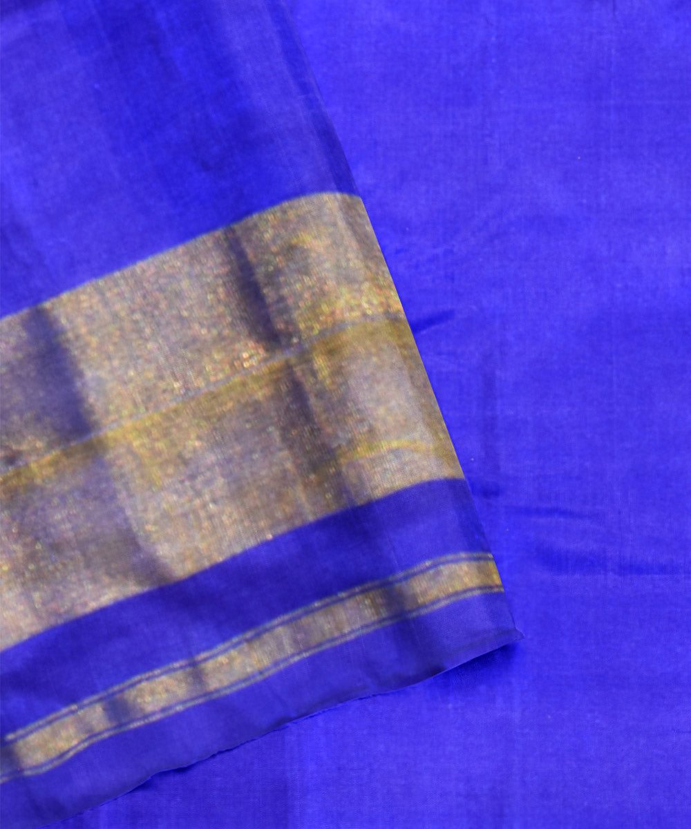 Navy blue silk handloom patola saree