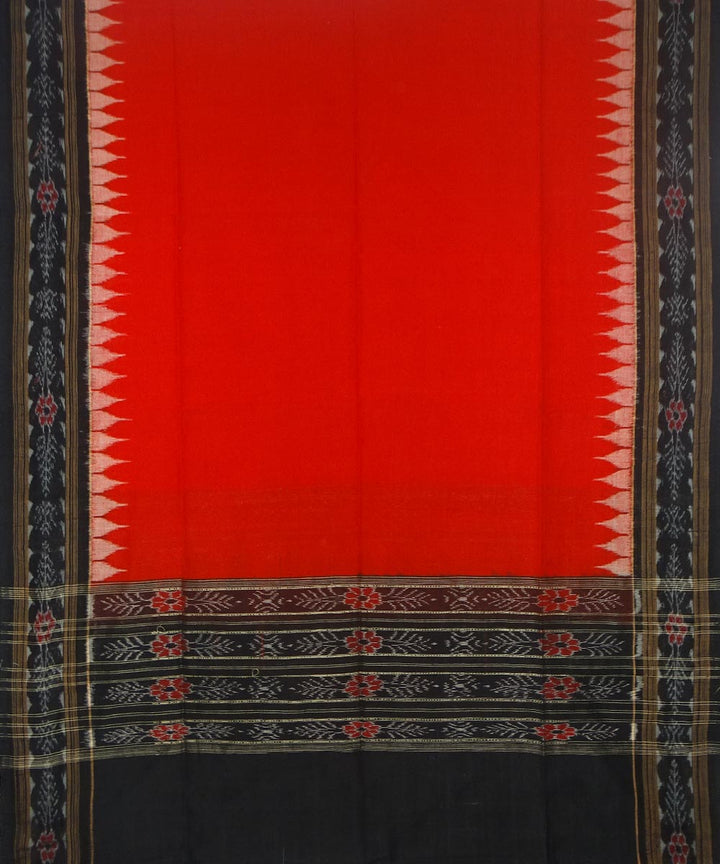 3pc Black red sambalpuri handwoven ikat cotton dress material