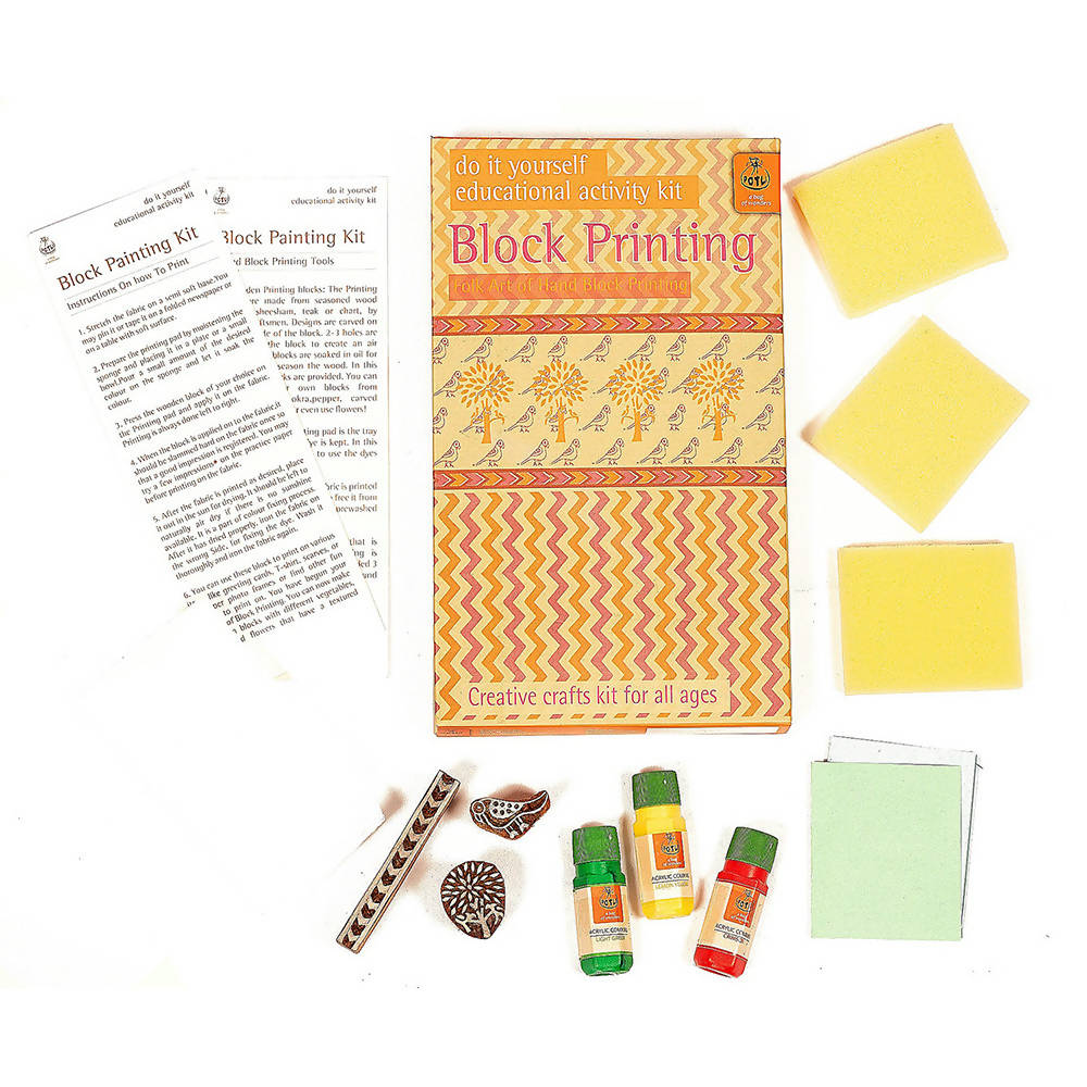 Handmade DIY Educational Wooden Block Printing Kit