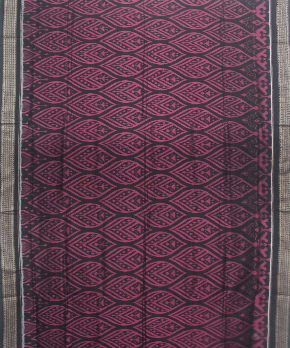 Purple Sambalpuri Cotton Ikat Handloom Saree