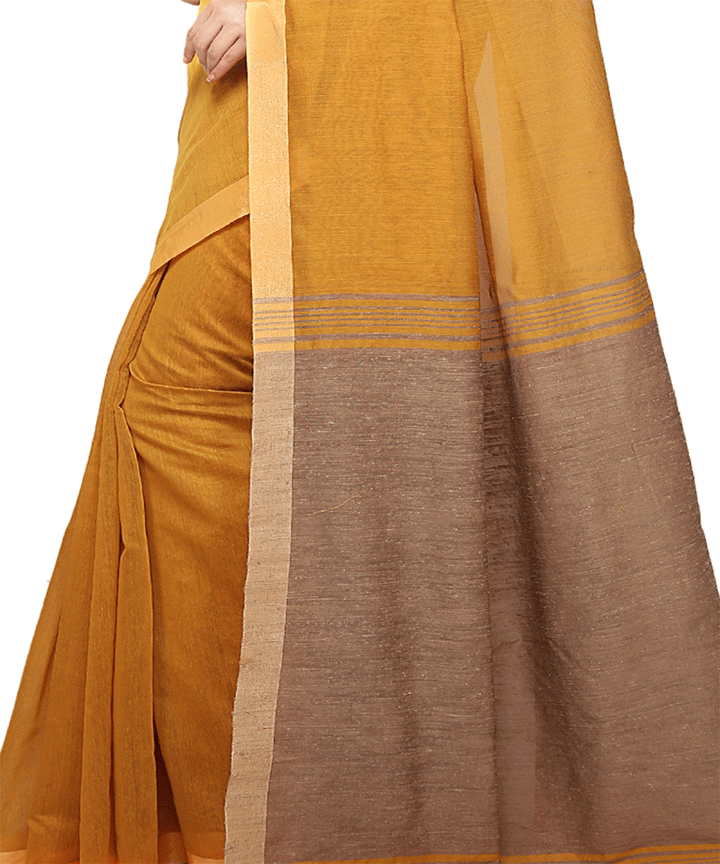 Handwoven Bengal Brown Saree