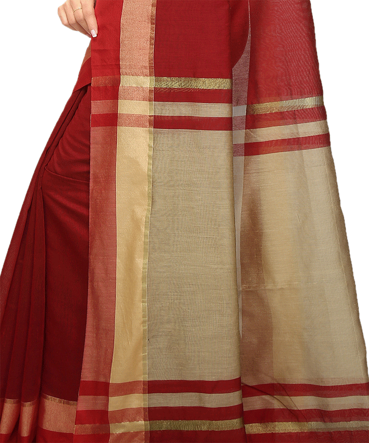 Handwoven Bengal Red Saree