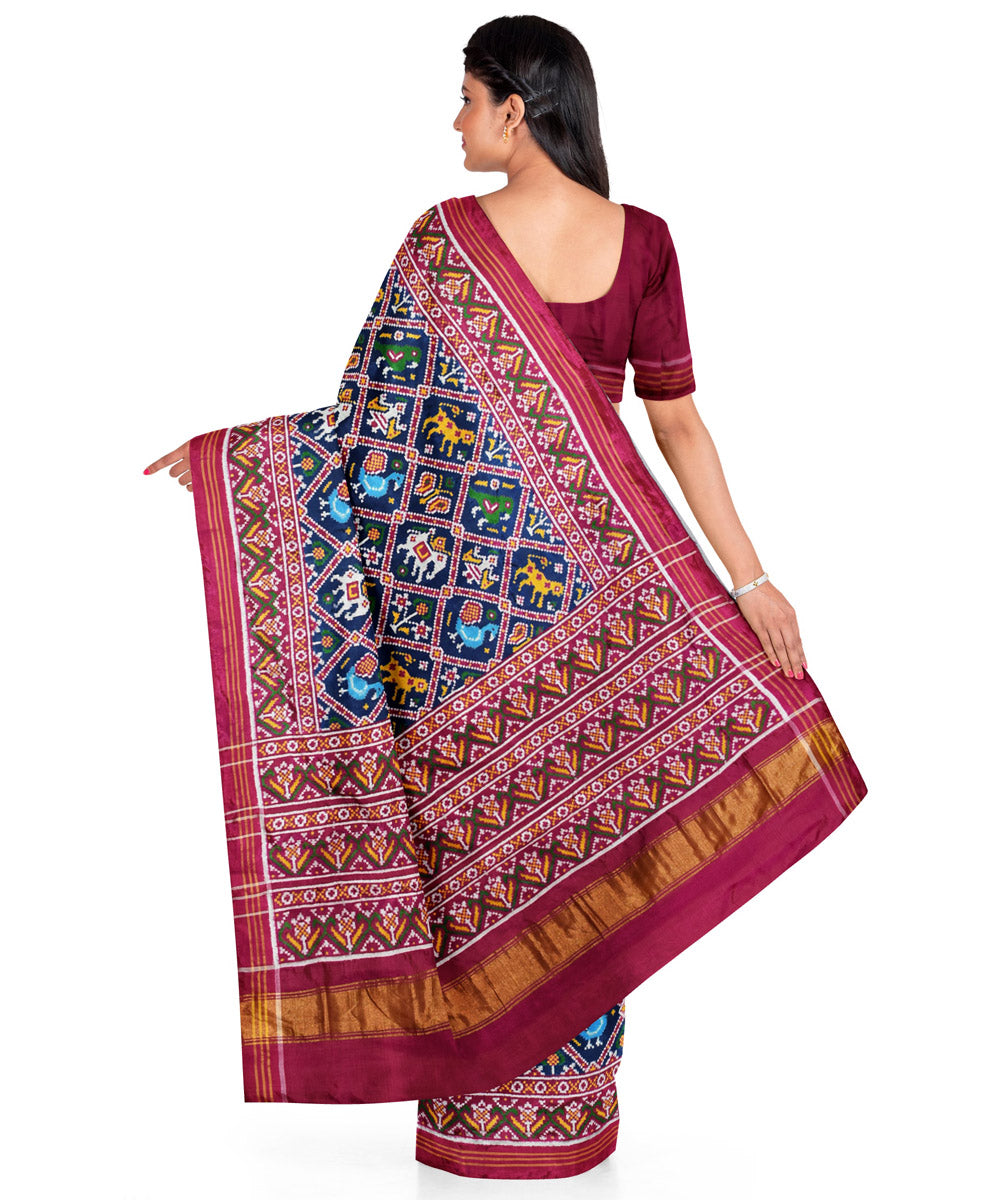 Multicolor silk handwoven patola saree