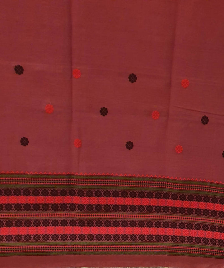 Mauve handwoven assam cotton kurti material (2.5m per qty)