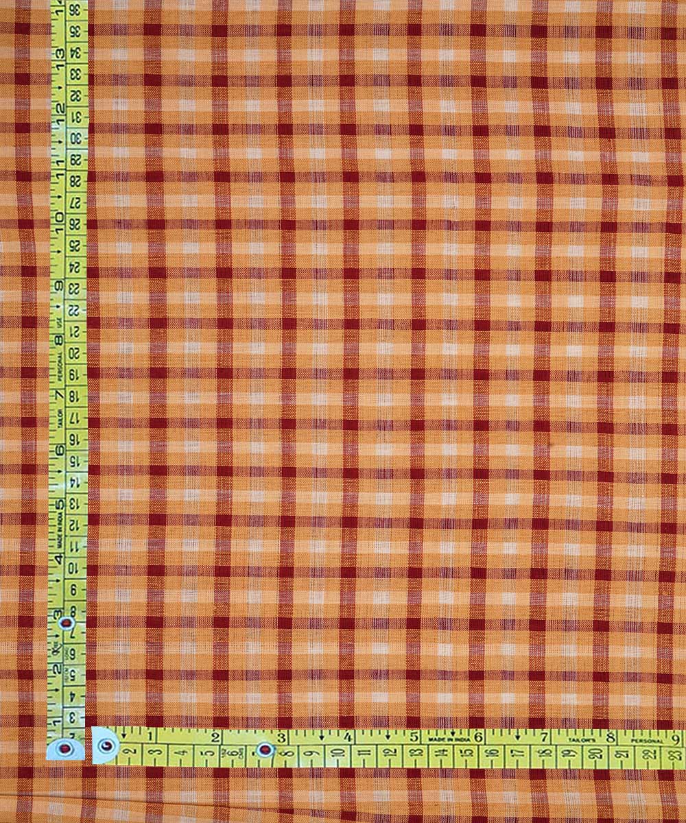 2.5m Multicolor hand woven checks cotton mangalgiri kurta material