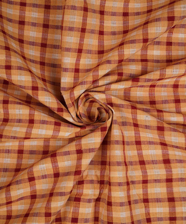 2.5m Multicolor hand woven checks cotton mangalgiri kurta material