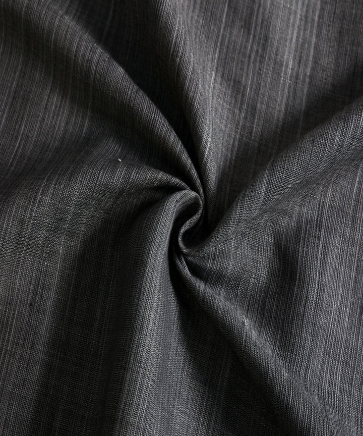 Black handspun handwoven cotton fabric