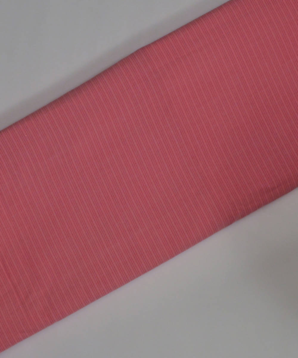 Handwoven Cotton Bamboo Stripes Pink Fabric
