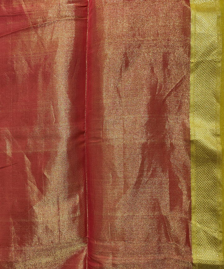 Dark pink handwoven cotton silk maheshwari saree