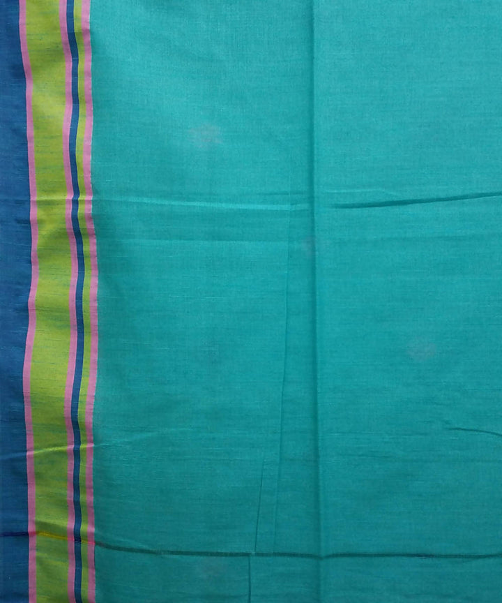 Bengal Ocean Blue Handwoven Cotton Saree
