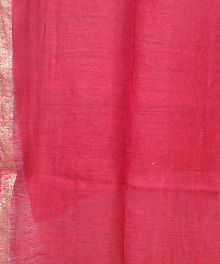 Bengal Red Handloom Sequin Silk Saree