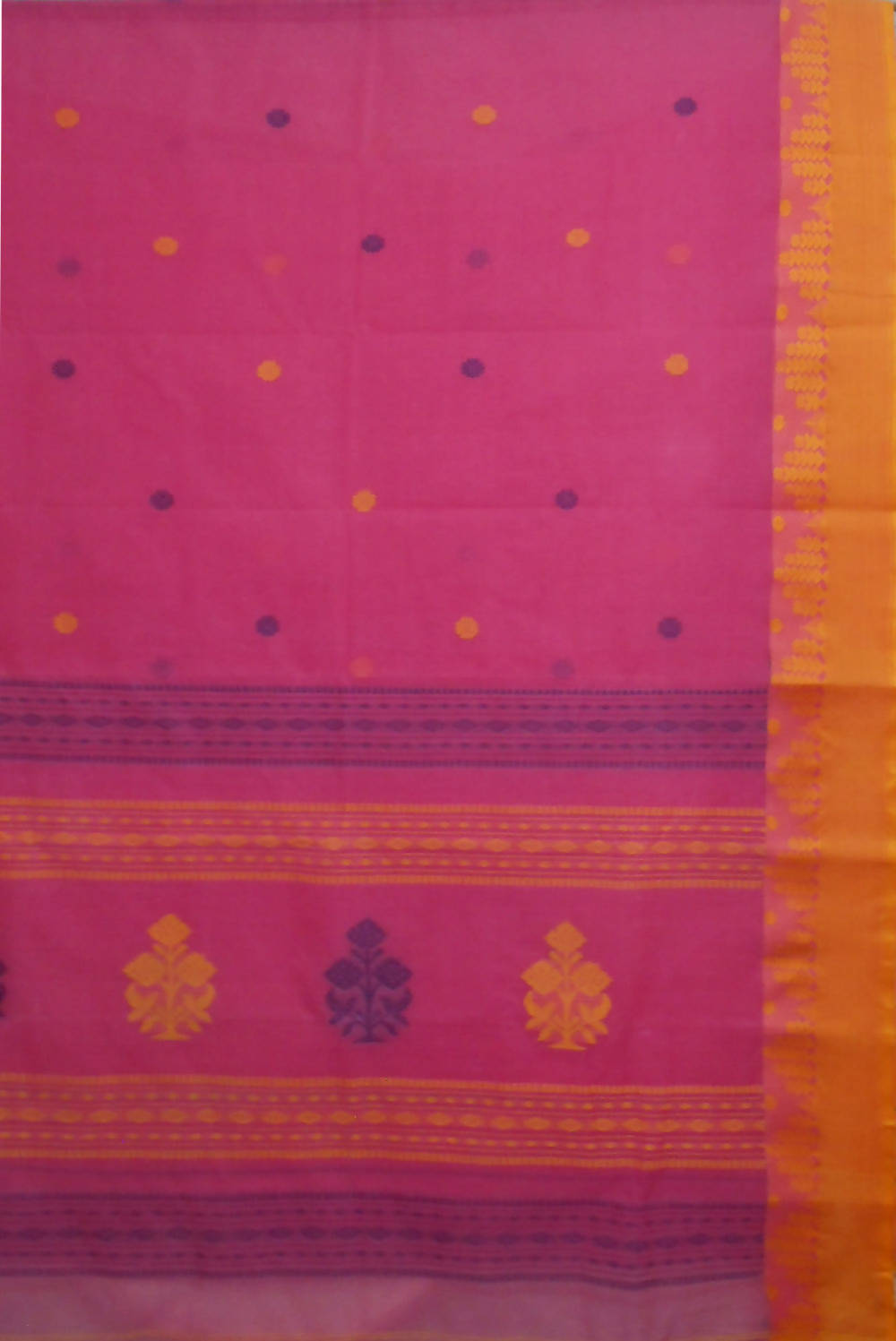 Bengal handloom pink tangail saree