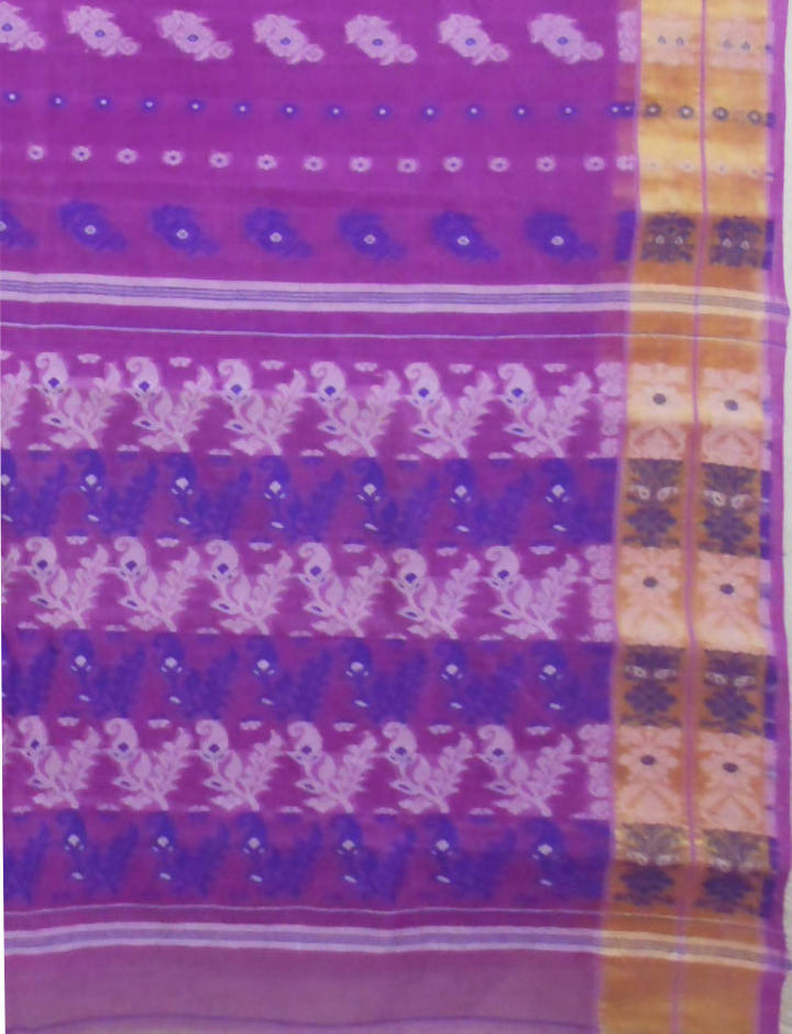 Bengal handloom purple lavender tangail saree