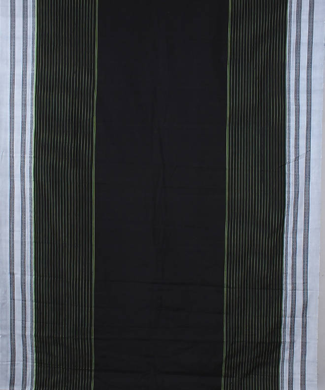 black grey handloom gomi dadi border ilkal saree