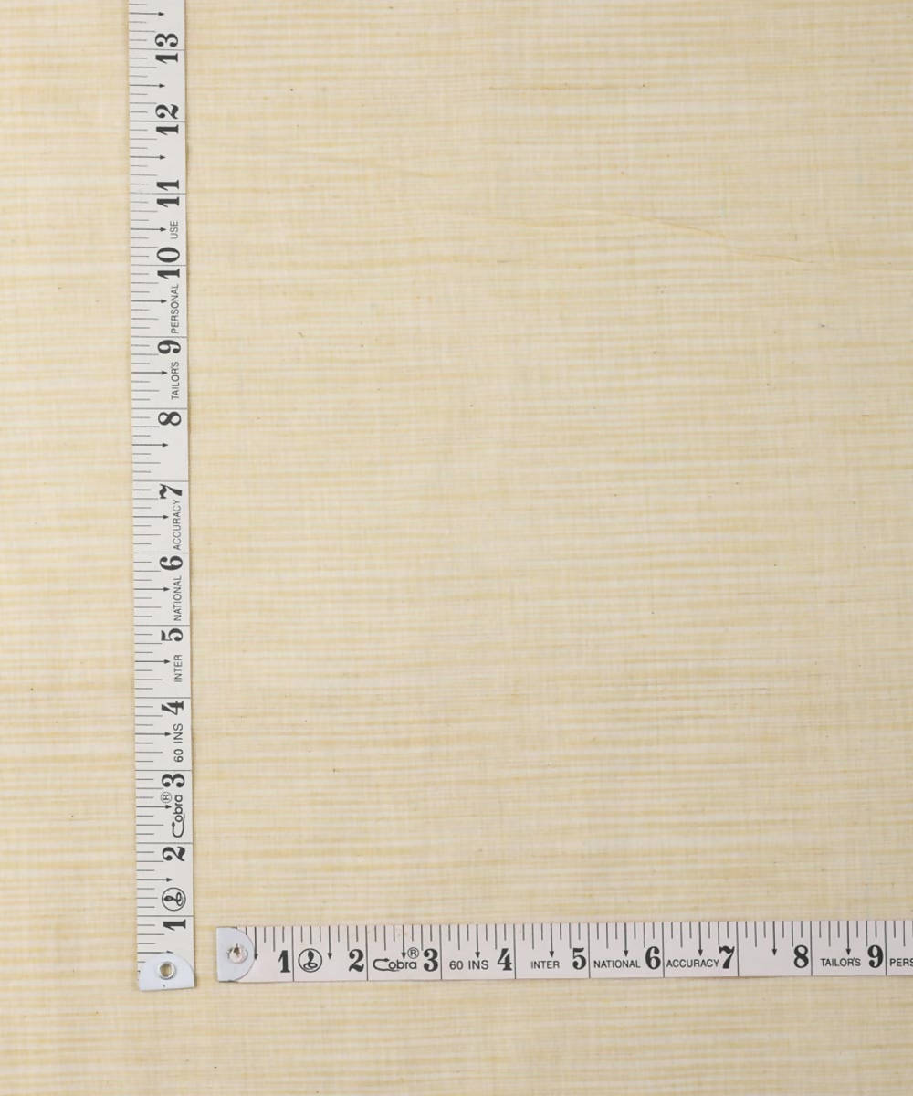 Off white natural vegetable dyed cotton handwoven fabric