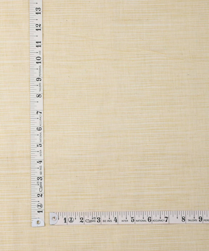 Off white natural vegetable dyed cotton handwoven fabric