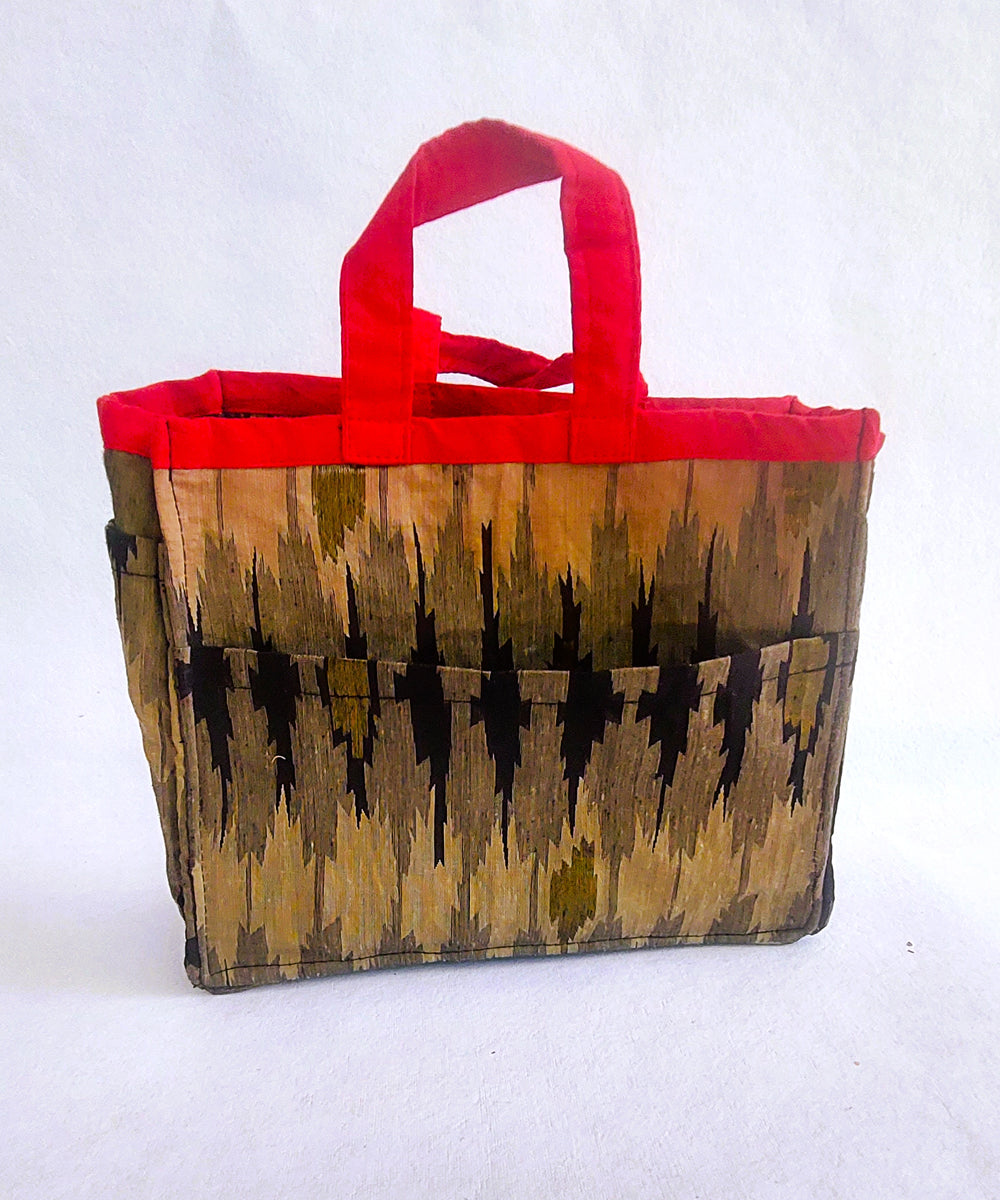 Brown handcrafted cotton bag