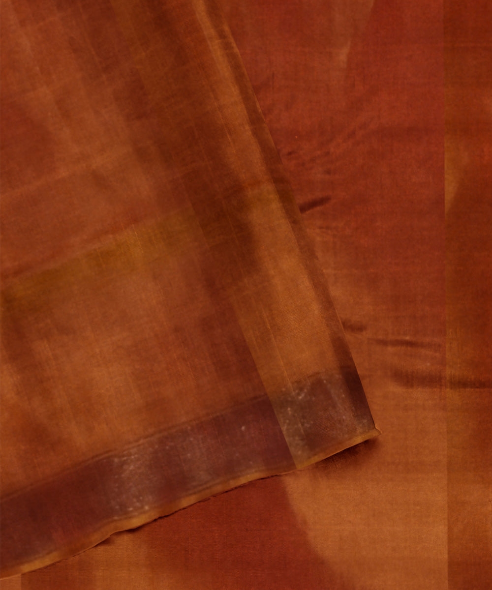 Orange handwoven silk patola saree