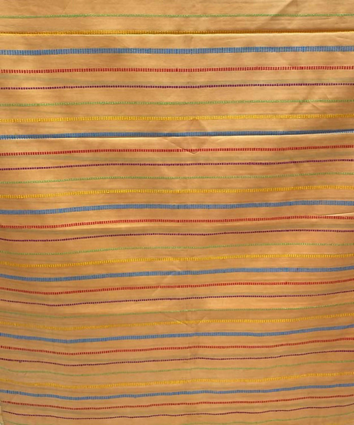 Yellow orange handwoven natural dyed tussar silk dupatta