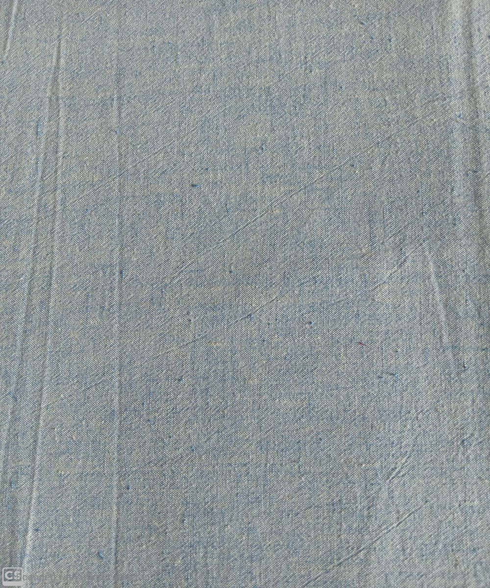 blue white yarn dyed handspun handloom cotton kurta fabric
