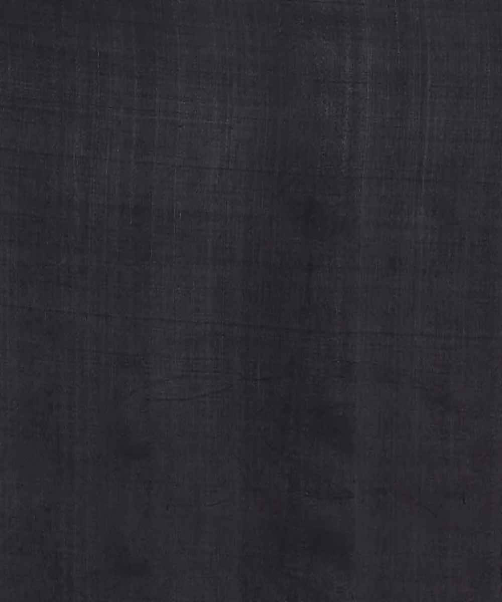 White and black handblock print handwoven mulberry silk saree