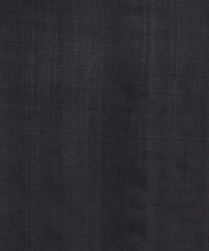 White and black handblock print handwoven mulberry silk saree