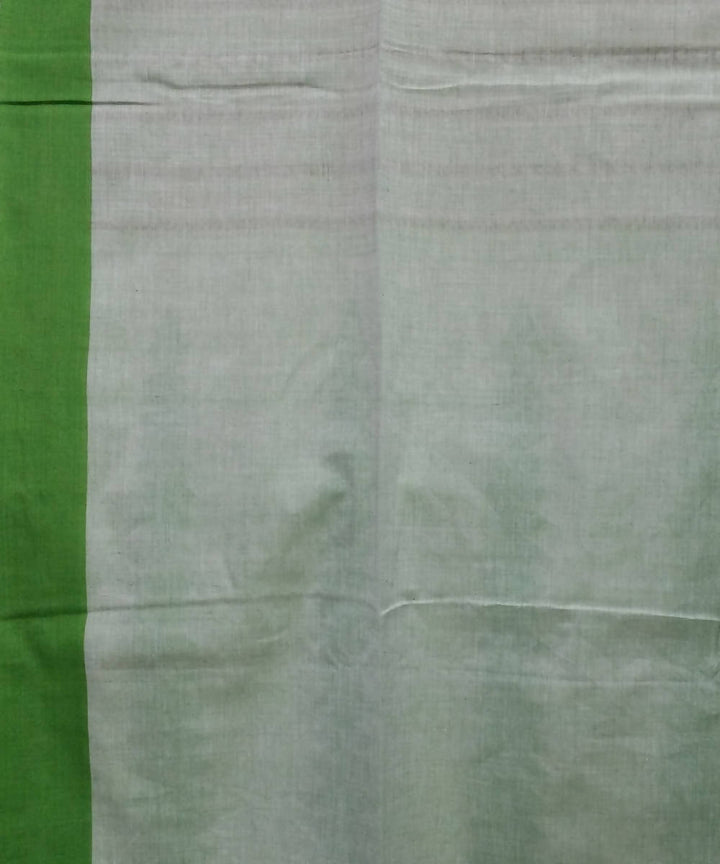 White green Handspun Handwoven Cotton Saree