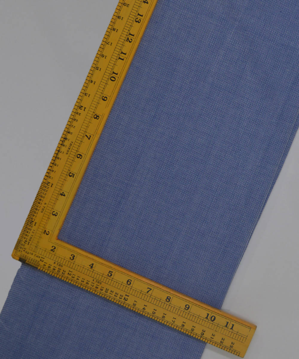Indigo Blue Handwoven Cotton Bamboo Fabric